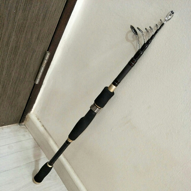 Telescopic Fishing Travel Rod For Luring, Sports Equipment, Fishing on  Carousell
