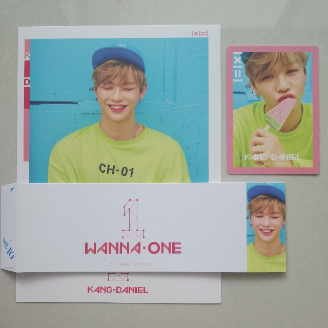 Wts Wanna One Album Kang Daniel Phototcard Pink Ver Entertainment K Wave On Carousell