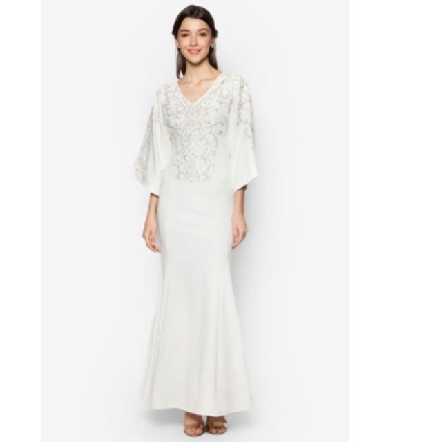 zalia embroidered lace mermaid dress