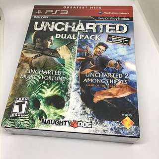 Uncharted + Uncharted 2 Dual Pack Used PS3 Games For Sale