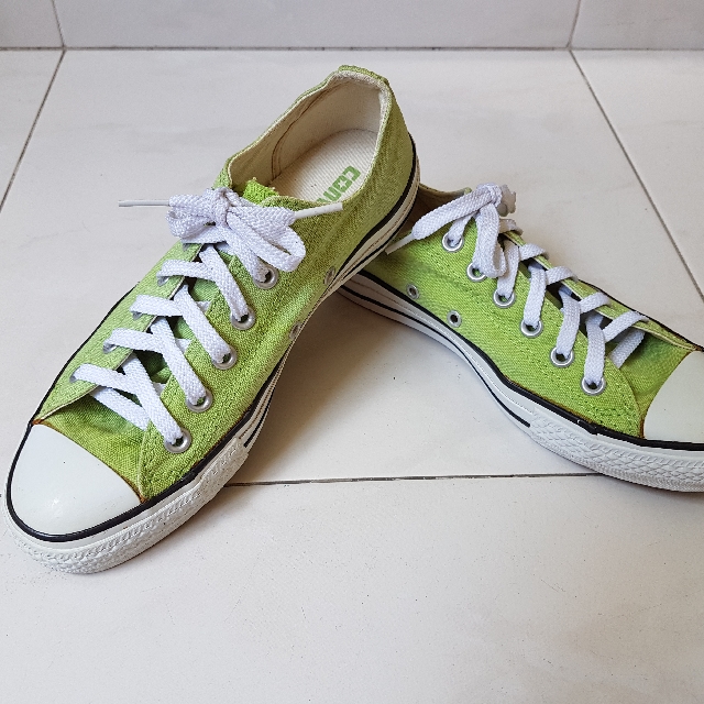 lime green canvas shoes