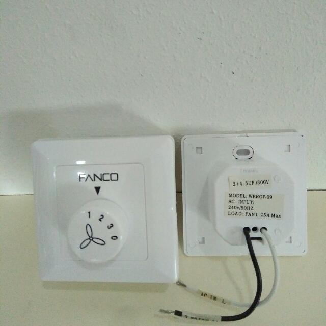 Fanco Fan Speed Control (Manual Rotary Switch), Furniture & Home Living