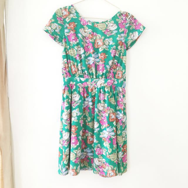 Flower Printed Dress Of Ag By Aqua Girl Women S Fashion Clothes Dresses Skirts On Carousell