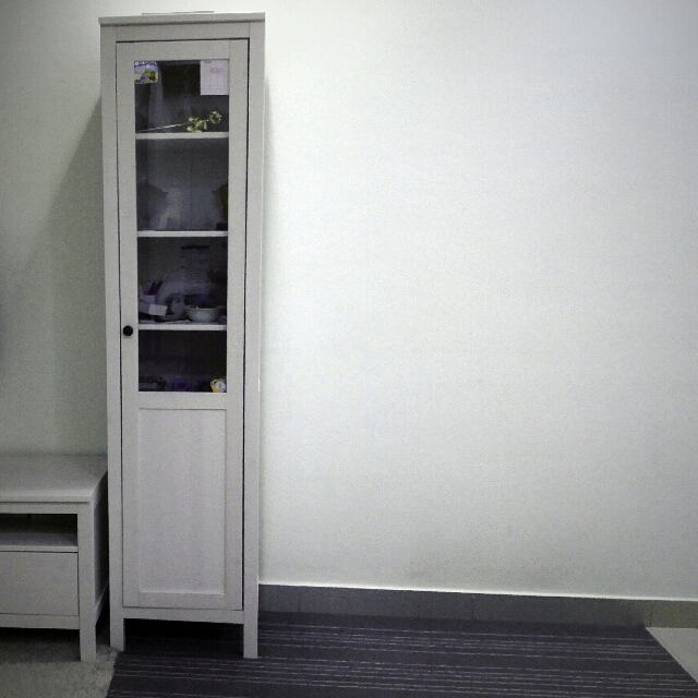 Ikea hemnes high cabinet deals with glass door