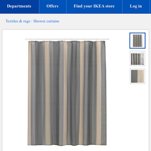 IKEA shower curtain, Furniture & Home Living, Home Decor, Curtains