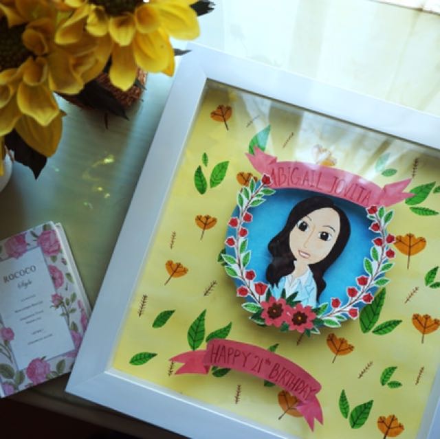 Ilustrasi Wajah 3d Untuk Hadiah Ulang Tahun Kado Ultah Birthday