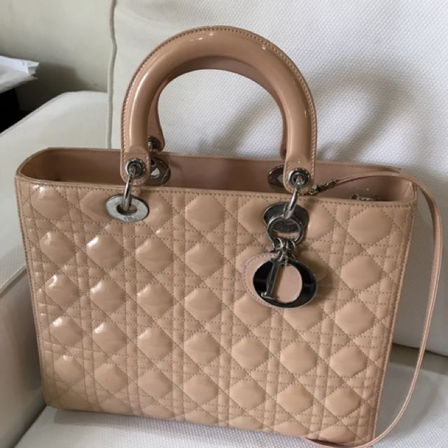 Large Lady Dior Baby Pink Women S Fashion Bags Wallets On Carousell