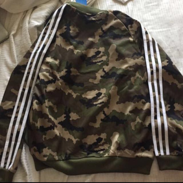 Not My Item Can'T Be Swapped) Authentic Adidas Camo Bomber Jacket Free  Shipping If You Dont Haggle, Women'S Fashion, Tops, Others Tops On Carousell