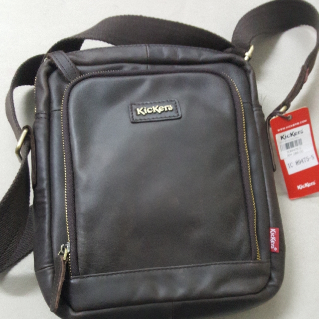 kickers leather sling bag