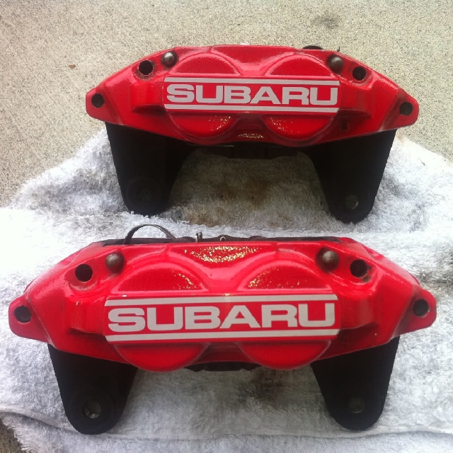 Subaru Wrx 4 Pot Front Brake Calipers With Rotors Car