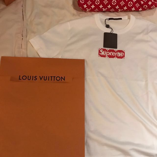 SUPREME X LOUIS VUITTON SHIRT BROWN COLOR, Men's Fashion, Tops & Sets,  Tshirts & Polo Shirts on Carousell