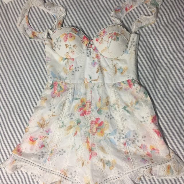 zimmermann belle bustier playsuit