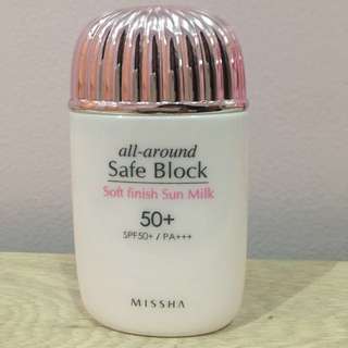 Missha All Around Safe Block - Soft Finish Sun Milk