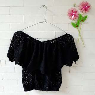 Sabrina Crop Black