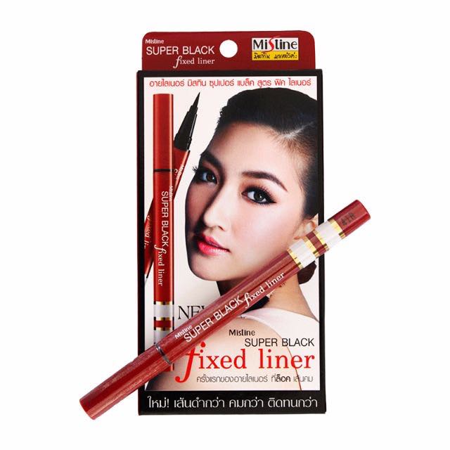 [1-for-1] MISTINE Super Black FIXED LINER, Beauty & Personal Care, Face ...