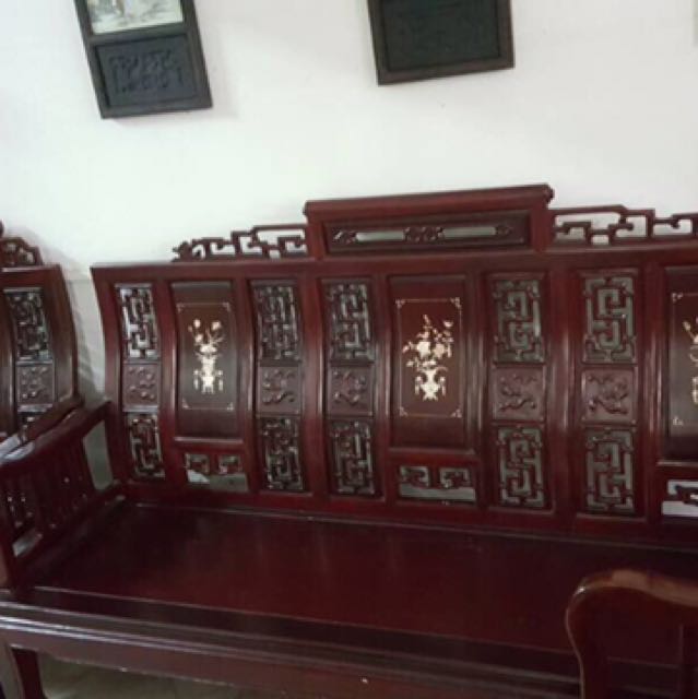 Antique Chinese Wood Chair/Sofa Set, Furniture & Home Living, Furniture