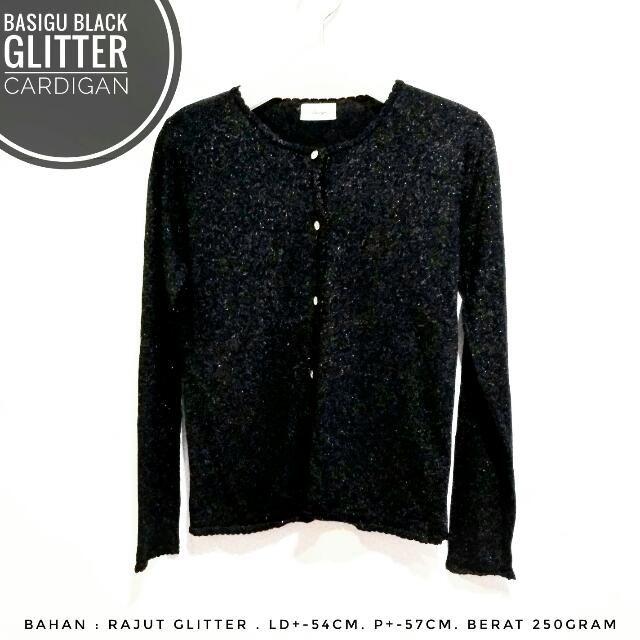 black glitter cardigan