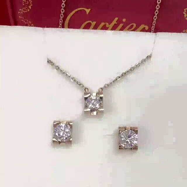Cartier necklace and earring set on sale