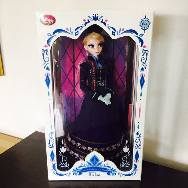 Disney Store Limited Edition 17 Elsa Doll Frozen Purple Dress Toys Games Bricks Figurines On Carousell