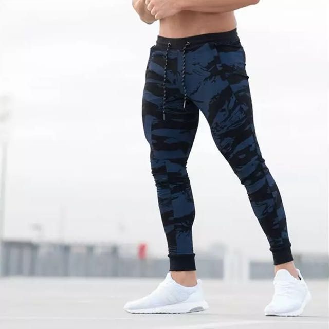 blue camo sweatpants