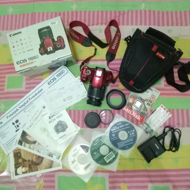 kamera canon eos 1100d maroon