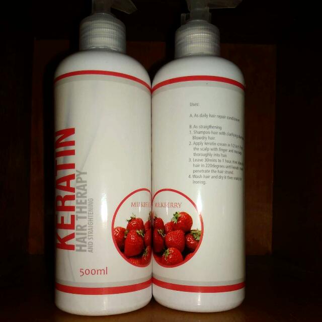 Milk Berry Keratin Hair Therapy 500ML BUY 1TAKE 1 Health Nutrition Health Supplements Health Food Drinks Tonics on Carousell