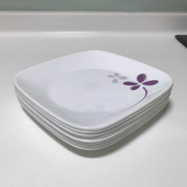 Moving Corelle Vitrelle Glass Plates Set Of 8 Home Photo