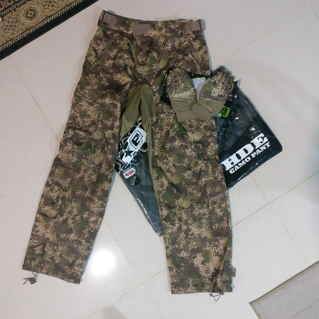 Paintball/ Aisoft Planet Eclipse HDE Camo Pants + Free Stuff, Men's  Fashion, Activewear on Carousell