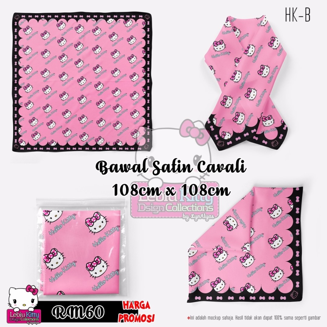 Download Tudung Bawal Hello Kitty Muslimah Fashion On Carousell