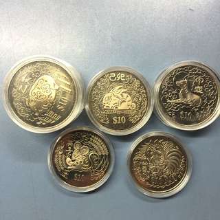 09/09 [Clearance] Singapore Zodiac Copper Nickel $10 Second Series Commemorative Coins for sale