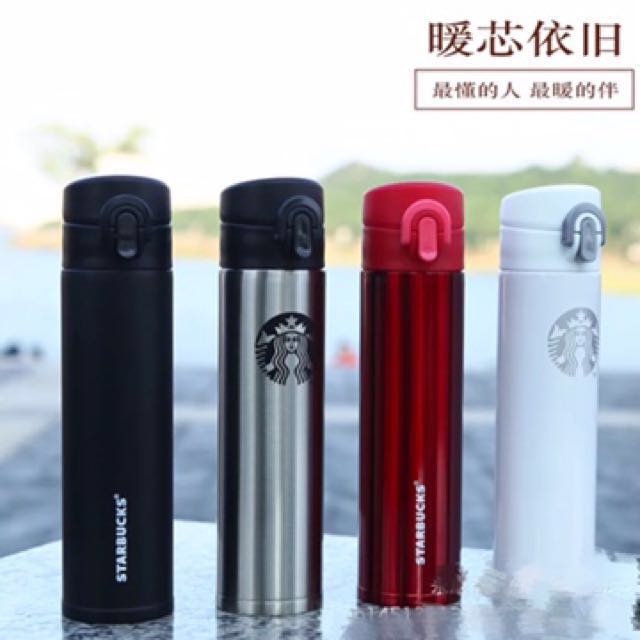 星巴克保溫杯 starbucks 304不鏽鋼 白色400ml