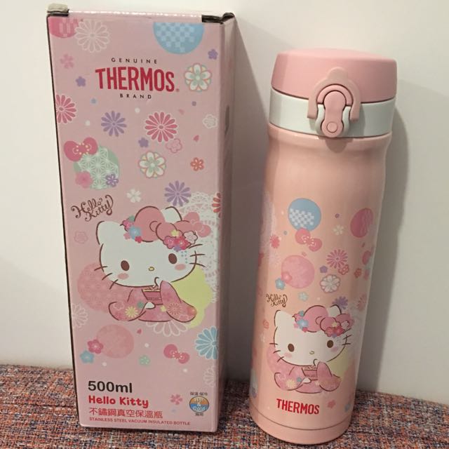 全新thermos Hello Kitty 不鏽鋼真空保溫瓶 500ml 傢俬 家居 廚具和餐具 廚水杯 水壺 Carousell