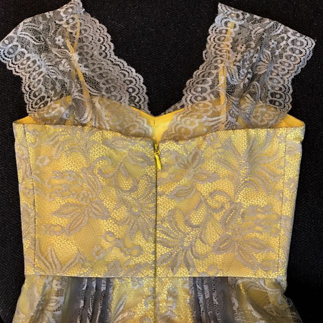 BCBG MaxAzria lace lemon yellow dress (altered, never worn), Women's Fashion, Dresses & Sets, Evening dresses & gowns on Carousell BCBG MaxAzria lace lemon yellow dress (altered, never worn), Women's Fashion, Dresses & Sets, Evening dresses & gowns on Carousell