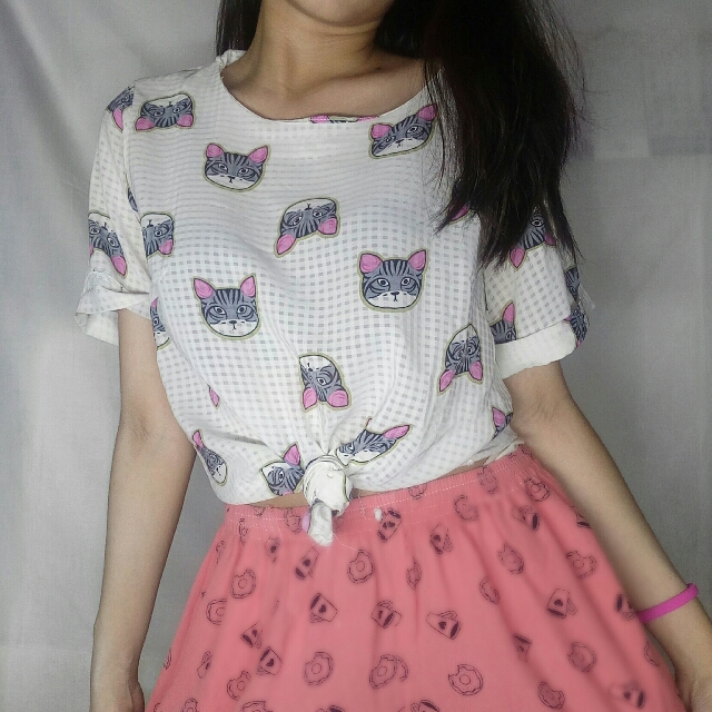 cat pattern shirt