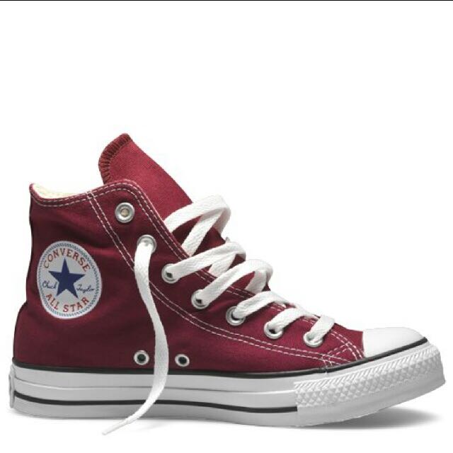 converse maroon high cut