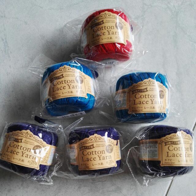Daiso Cotton Lace Yarns, Hobbies & Toys, Stationery & Craft, Craft