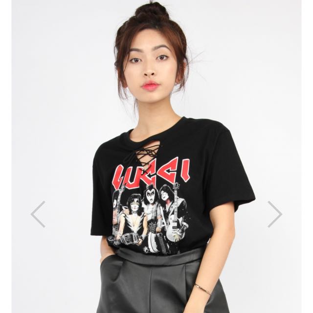 Gucci kiss shirt hotsell