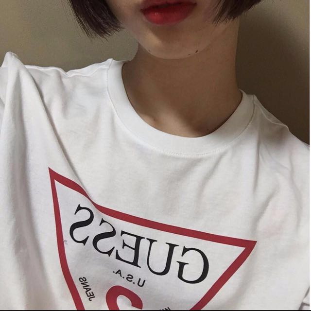 guess oversized tee womens