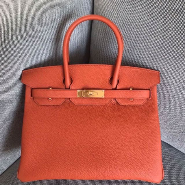 HERMES BIRKIN 30 ORANGE TOGO - BJ Luxury