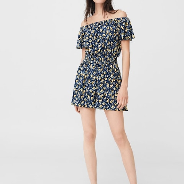 off the shoulder romper dress