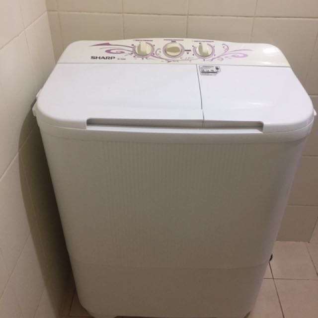 Mesin Cuci 2 Tabung Sharp Es T65m Kitchen Appliances Di Carousell