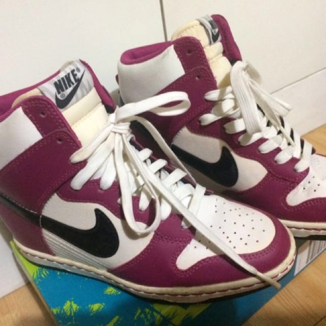 NIKE WEDGE SNEAKERS pink 100 original Women s Fashion