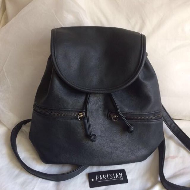 Parisian Black Backpack, Women's Fashion, Bags & Wallets, Backpacks on  Carousell