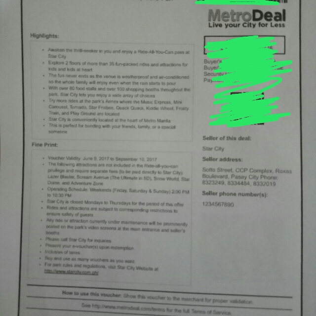RUSH!!! Star City Metrodeal Voucher Tickets, Tickets & Vouchers, Local