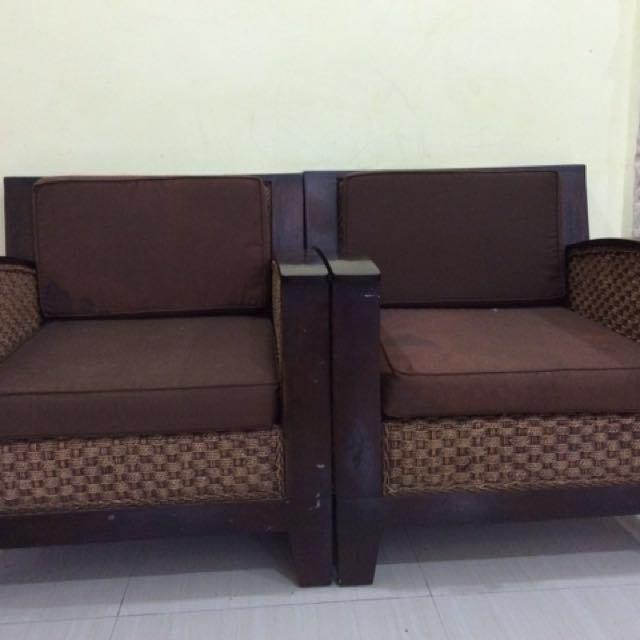 Sofa Jati, Furniture & Home Living, Furniture, Sofas on Carousell