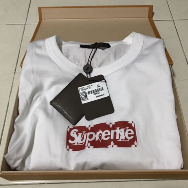 LOUIS VUITTON SUPREME T-SHIRT, Men's Fashion, Tops & Sets, Tshirts & Polo  Shirts on Carousell