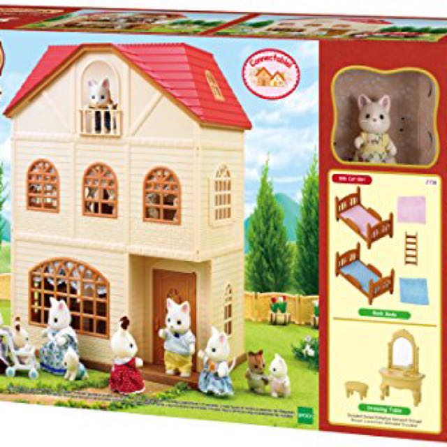 sylvanian families three storey house