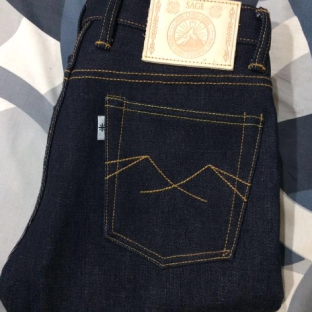 Wolfberg 21oz Sanforized Deep Indigo Selvedge Sage Denim Fesyen Pria Pakaian Di Carousell