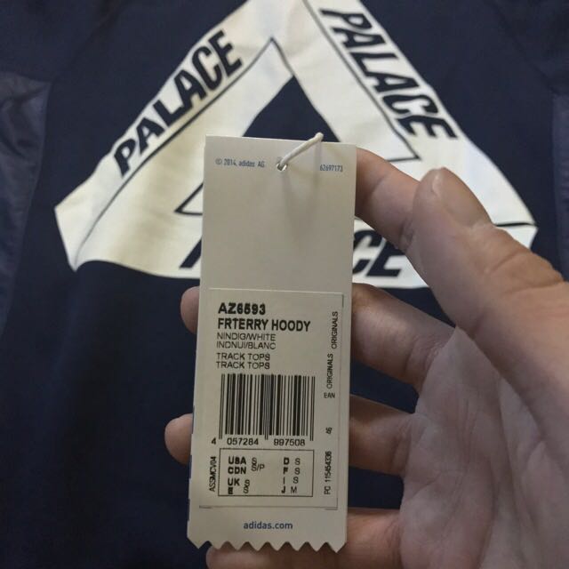 Adidas x Palace French Terry Hoodie Small, Men's Fashion, Tops