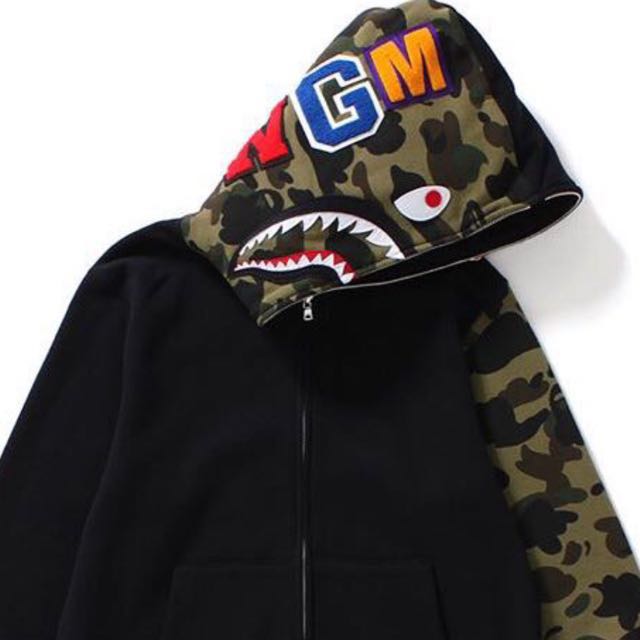 Bape Shark Camo Hoodie, Men's Fashion, Tops & Sets, Hoodies on Carousell